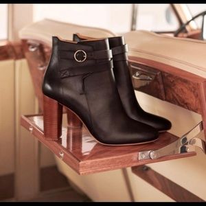 Les Souliers Sézane, Heeled Jonas Boot, black leather, size 38 (US size 6.5)